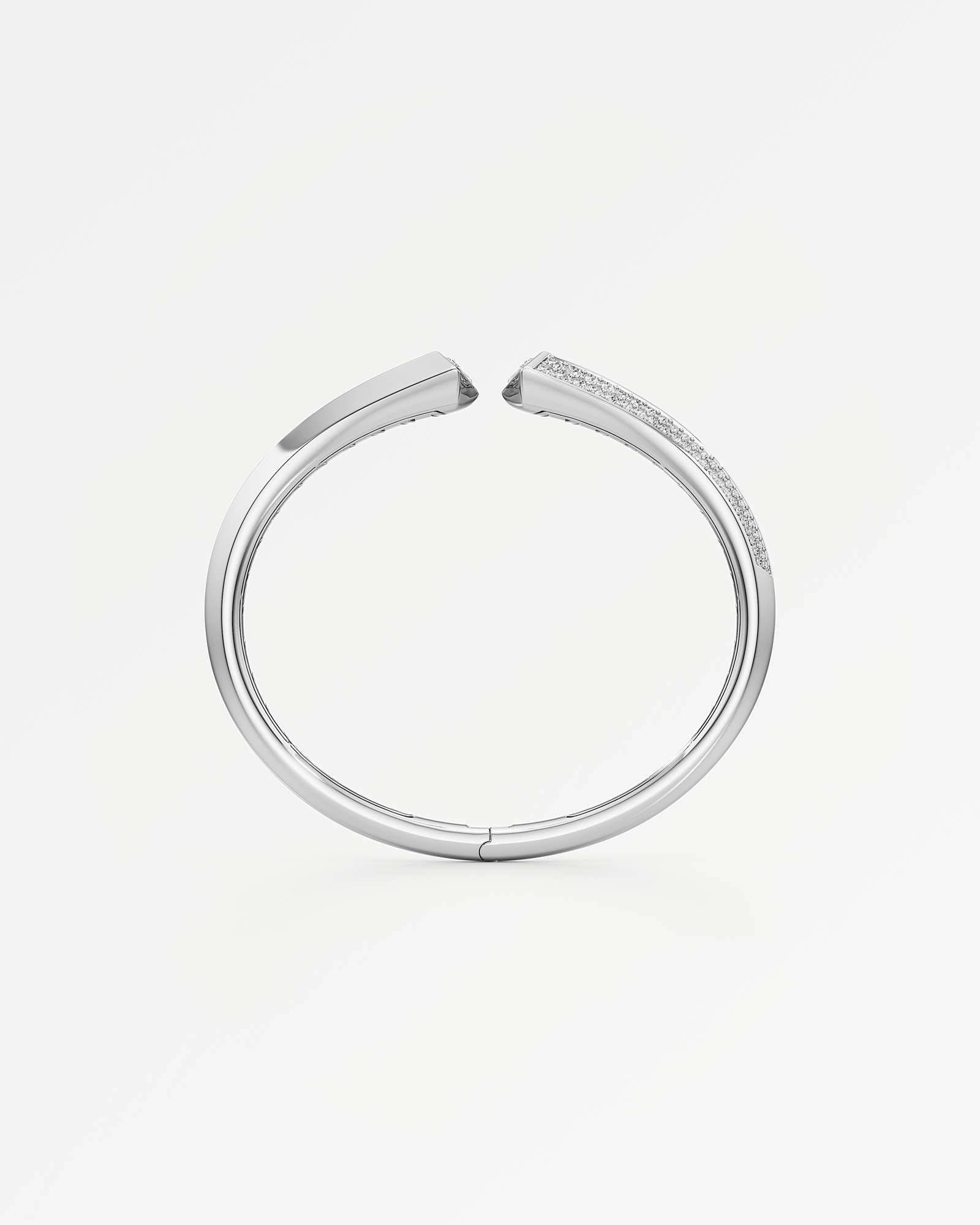 AM To Beyond Skiris Pavé Diamond Bangle, in 14K White Gold (3.31 ctw)