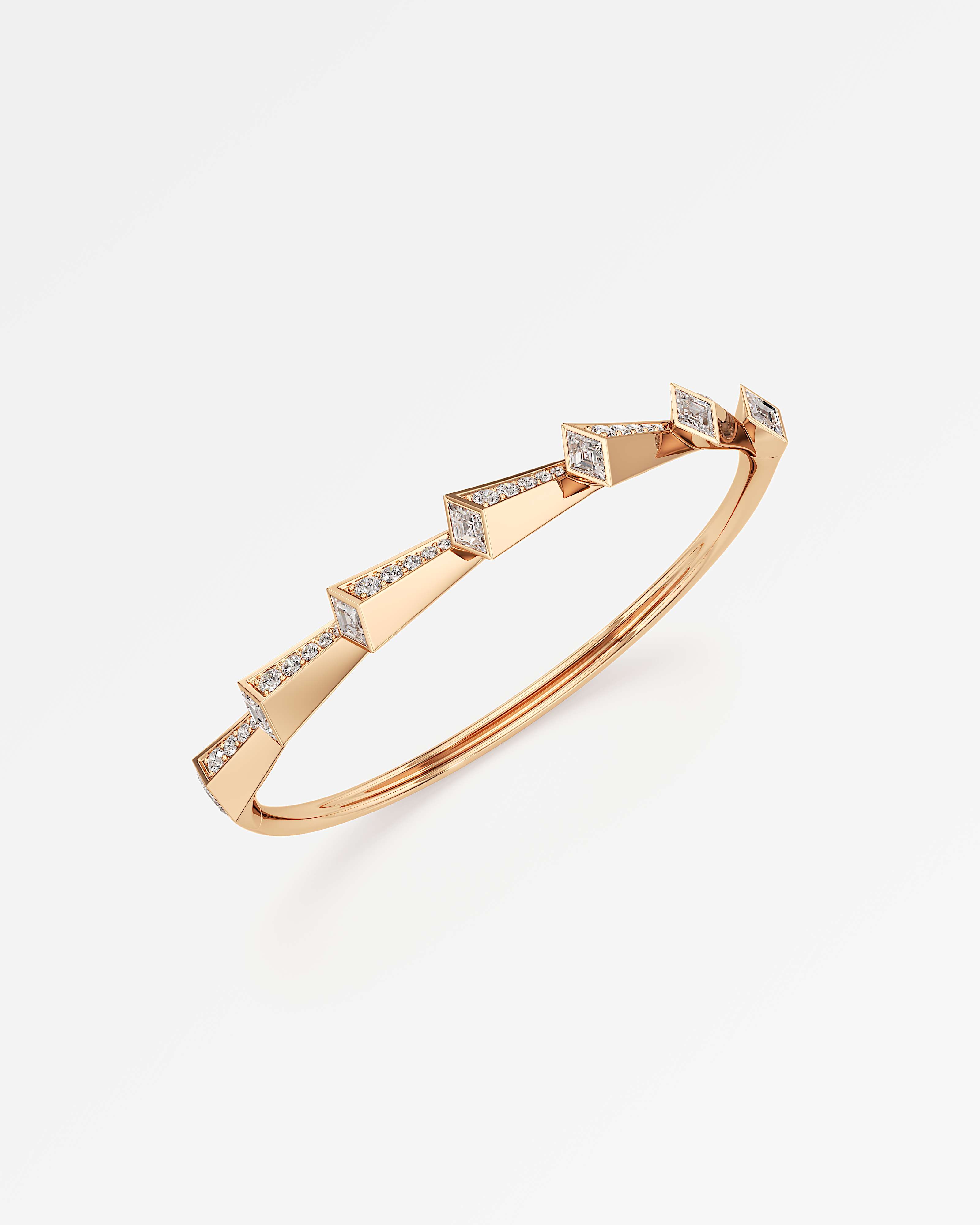 AM To Beyond Resonova Diamond Bangle, in 14K Rose Gold (2.51 ctw)