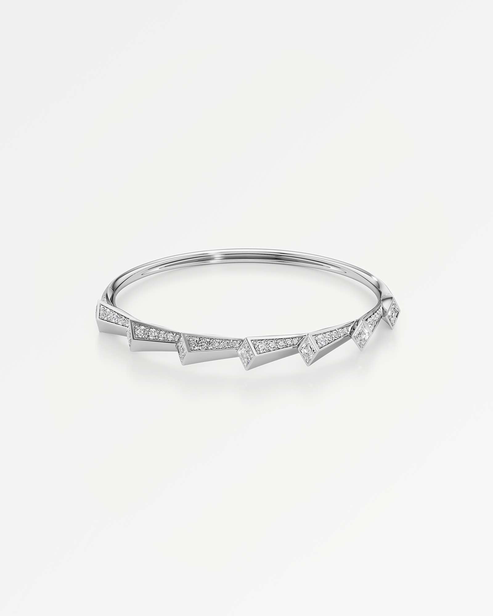 AM To Beyond Resonova Diamond Bangle, in 14K White Gold (2.51 ctw)