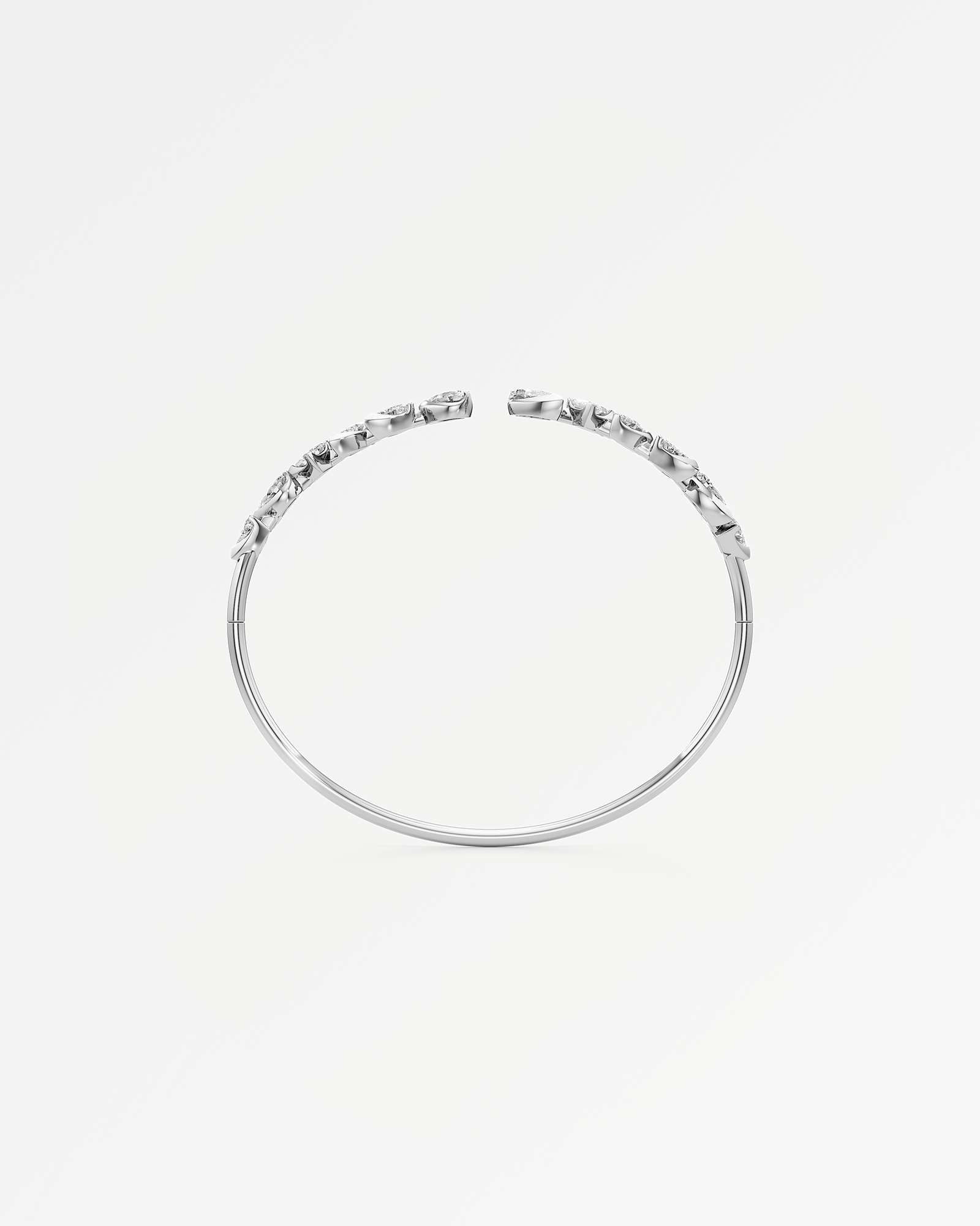 Pinnacle Rochette Diamond Bangle, In 14K White Gold (2.90 ctw)