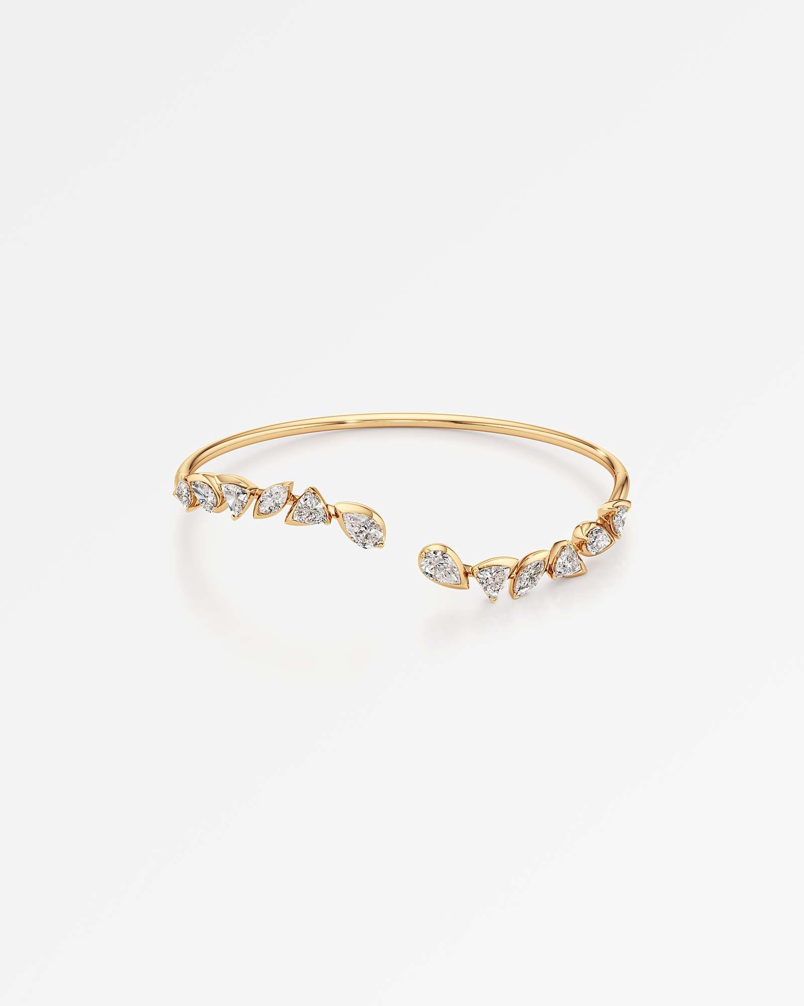 Pinnacle Rochette Diamond Bangle, In 14K Yellow Gold (2.90 ctw)