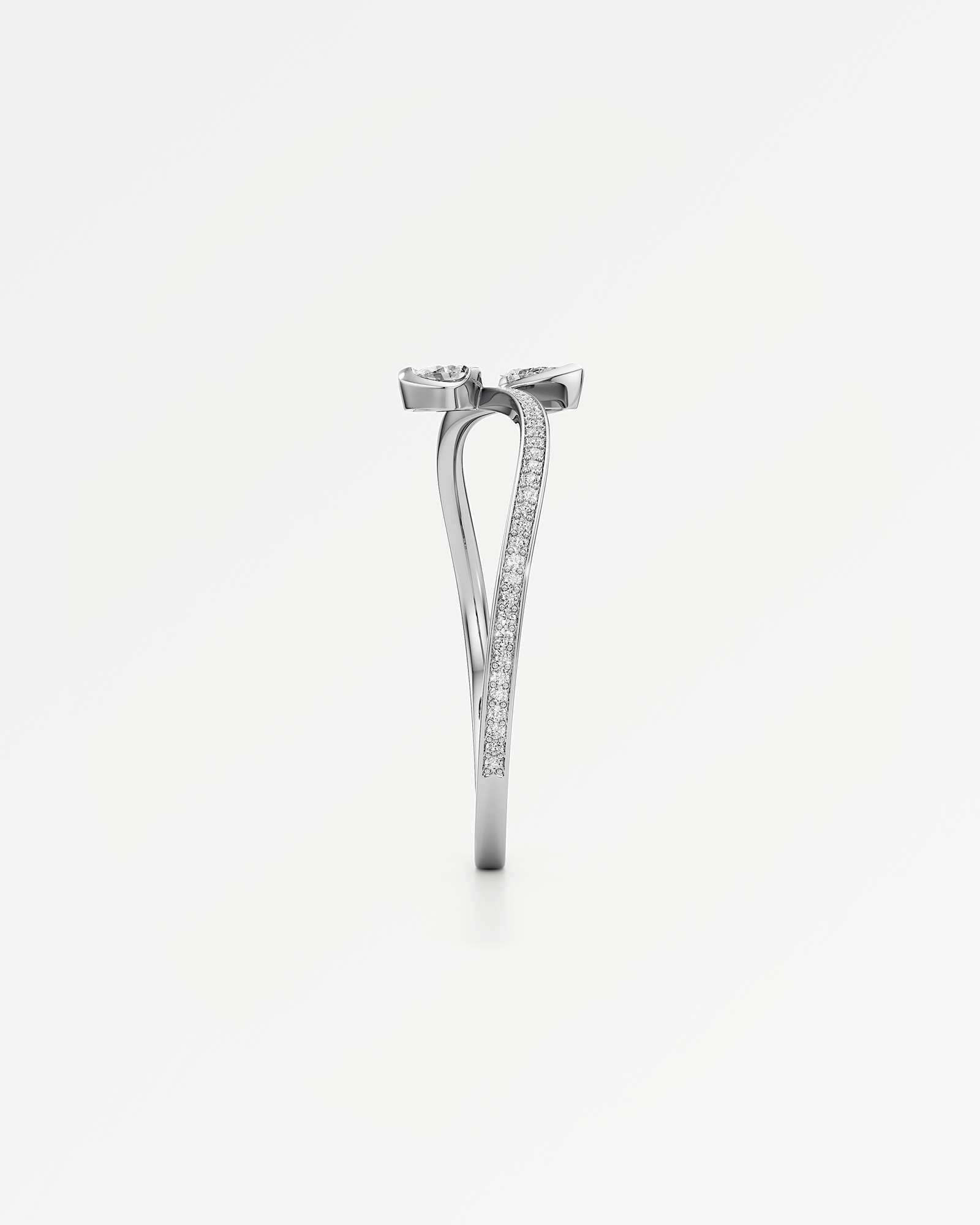 Pinnacle Serelle Diamond Bangle, In 14K White Gold (4.37 ctw)