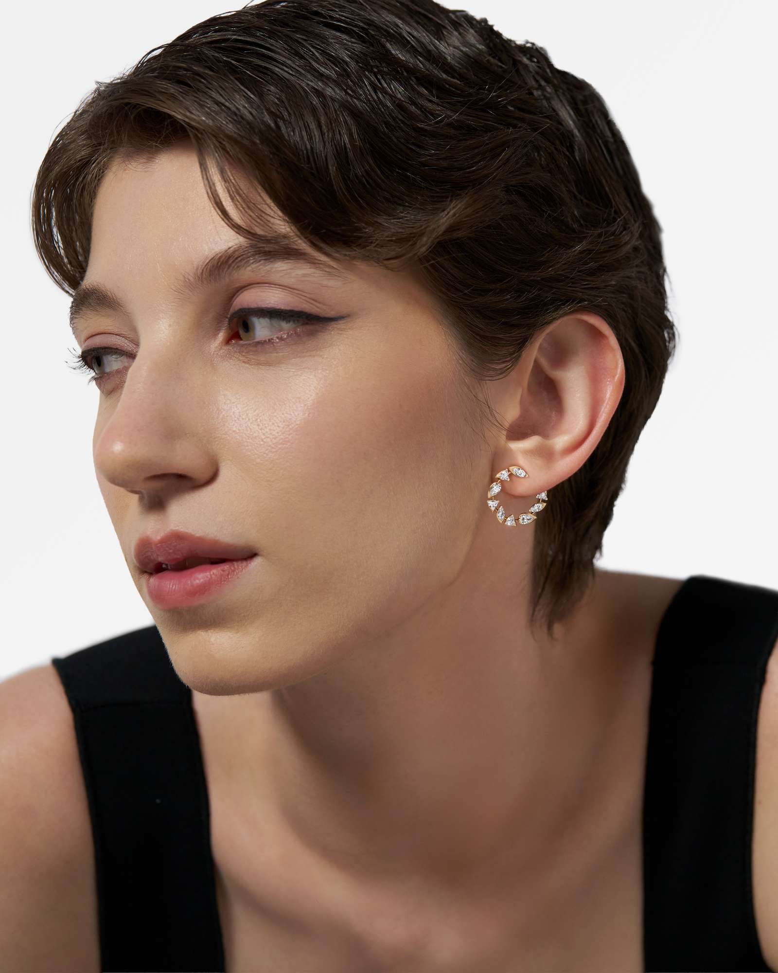 Pinnacle Ragia Diamond Hoop Earrings, In 14K Yellow Gold (2.74 ctw)