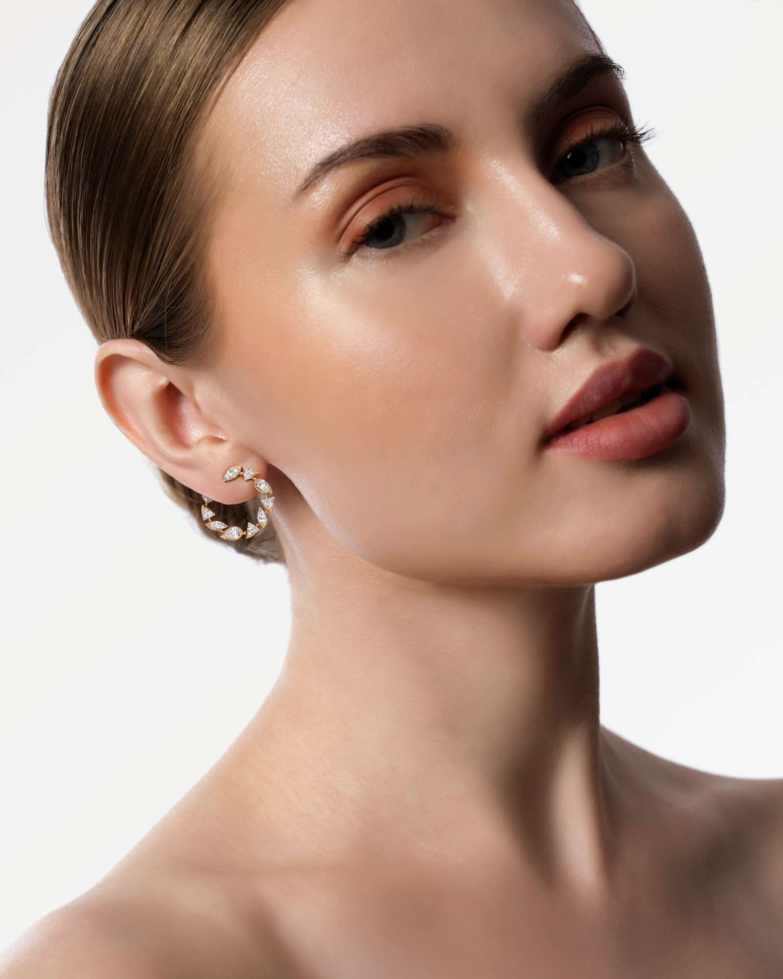 Pinnacle Ragia Diamond Hoop Earrings, In 14K Yellow Gold (2.74 ctw)