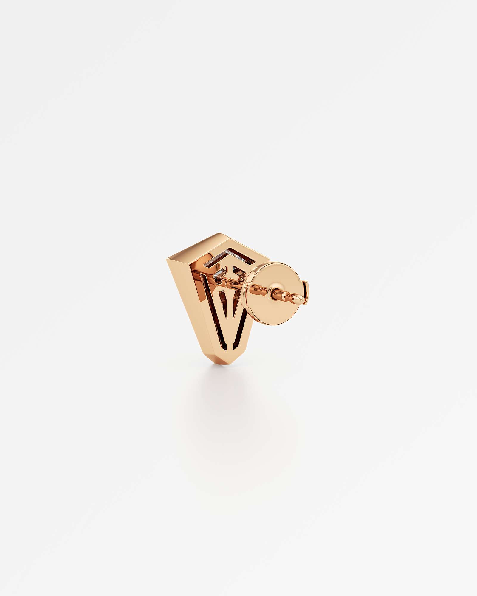 AM To Beyond Speigl Pavé Diamond Stud Earrings, In 14K Rose Gold (1.09 ctw)