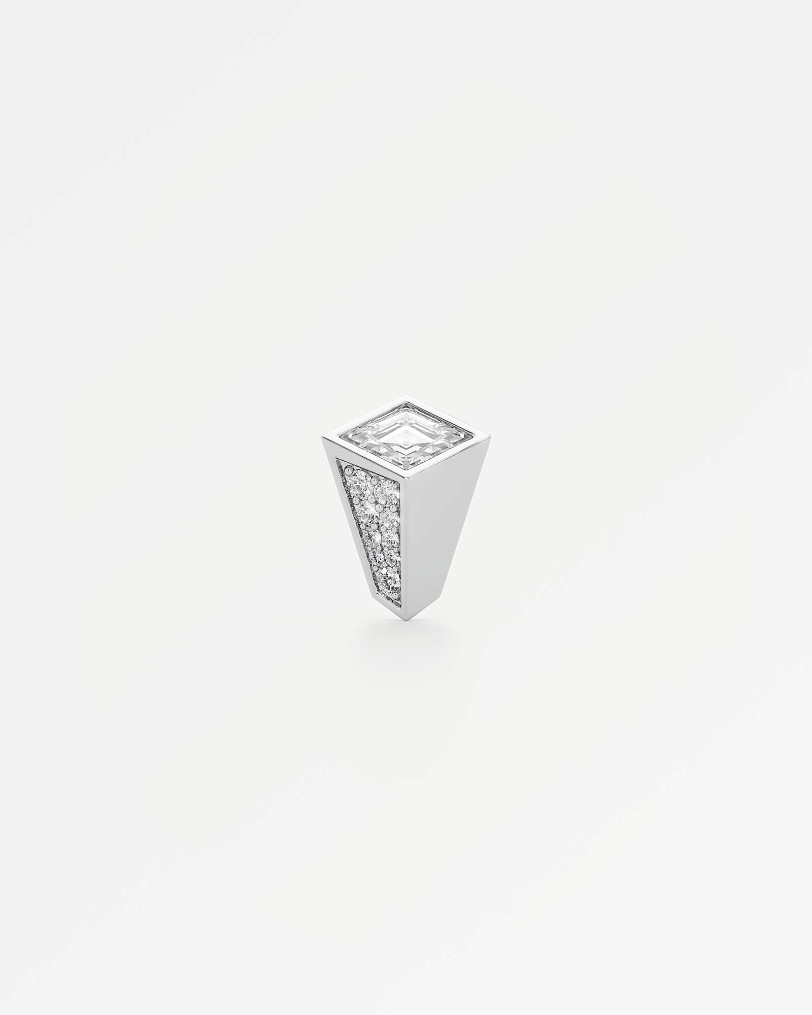 AM To Beyond Speigl Pavé Diamond Stud Earrings, In 14K White Gold (1.09 ctw)