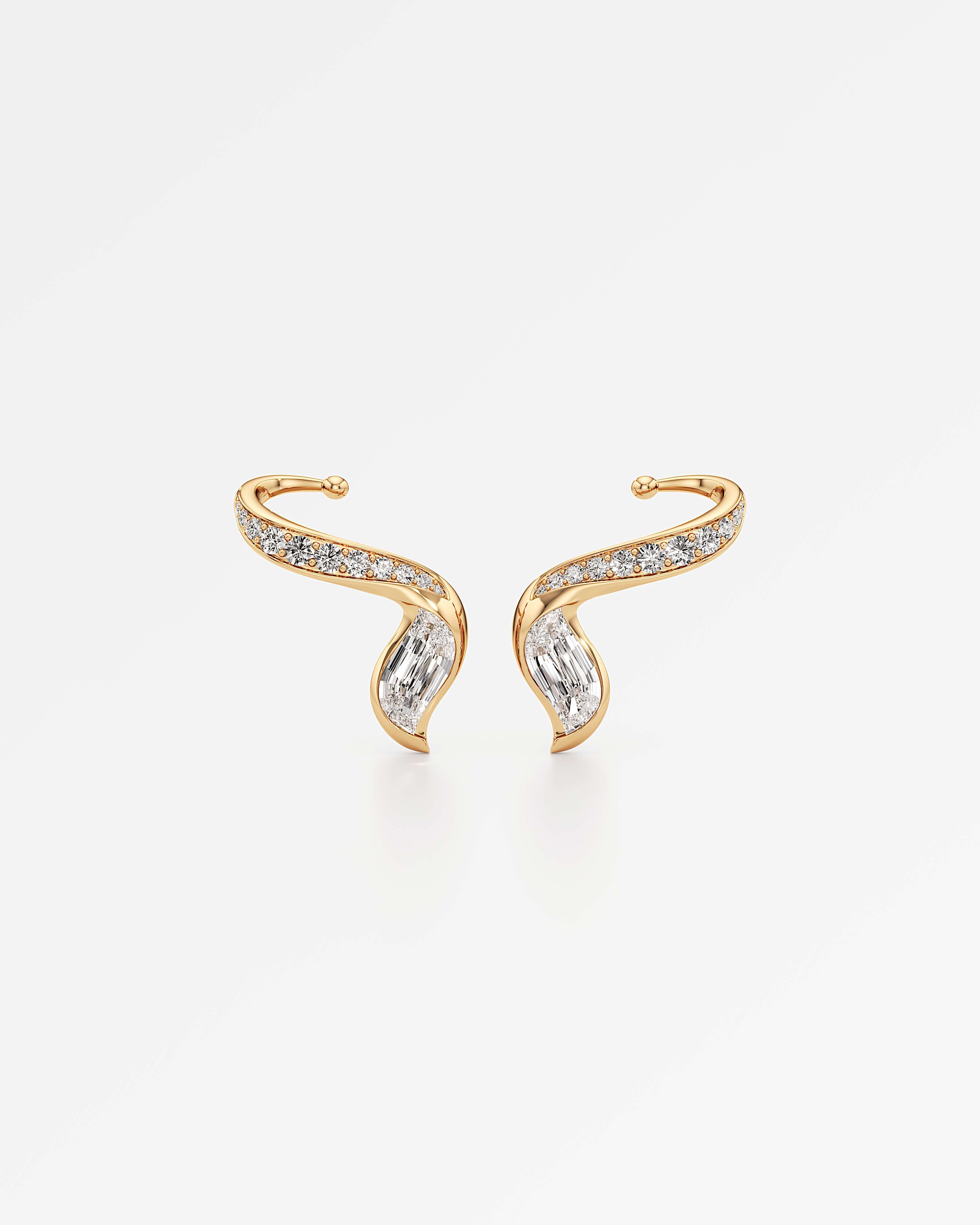 Glimmer Refléa Diamond Earrings, In 14K Yellow Gold (2.63 ctw)