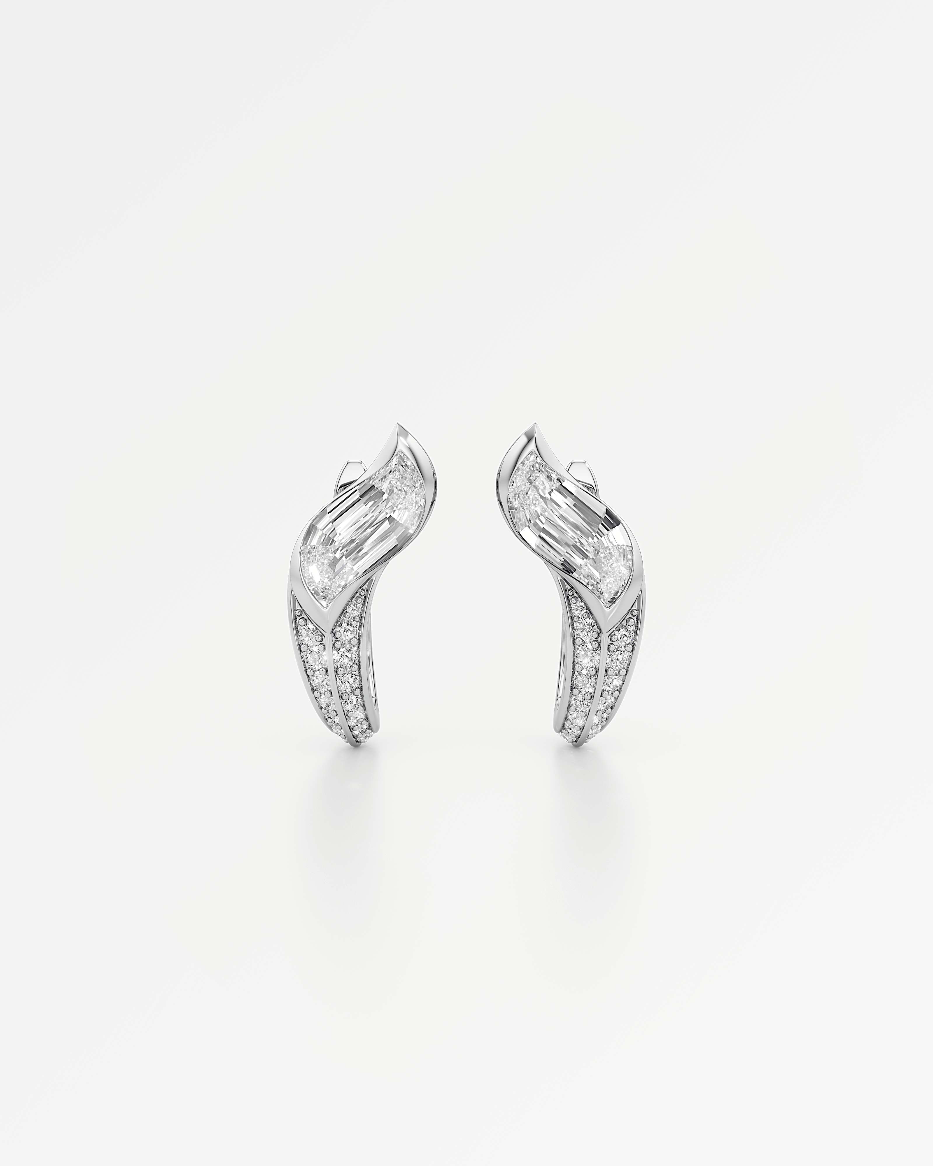 Glimmer Fria Diamond Earrings, In 14K White Gold (2.36 ctw)