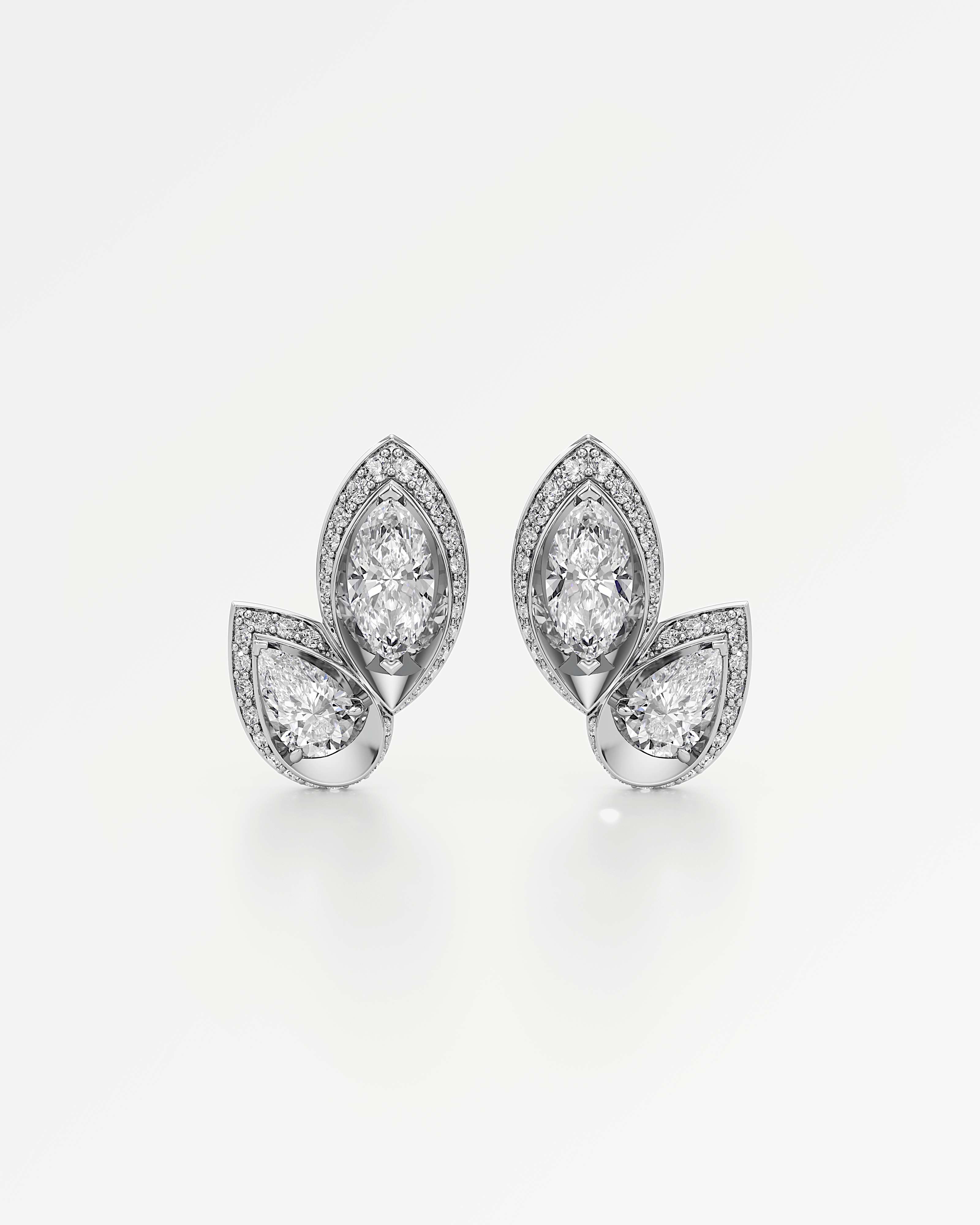 HELD Yinara Diamond Earrings, In 14K White Gold (3.12 ctw)