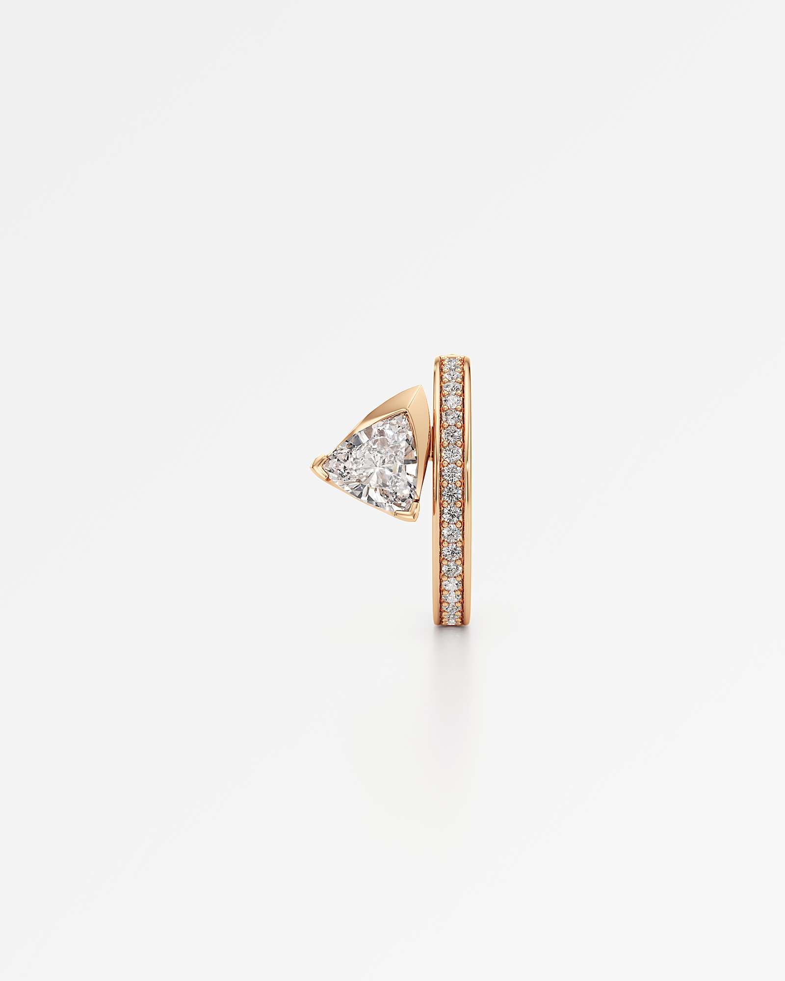 Pinnacle Ridelle Diamond Hoop Earrings, In 14K Rose Gold (1.20 ctw)
