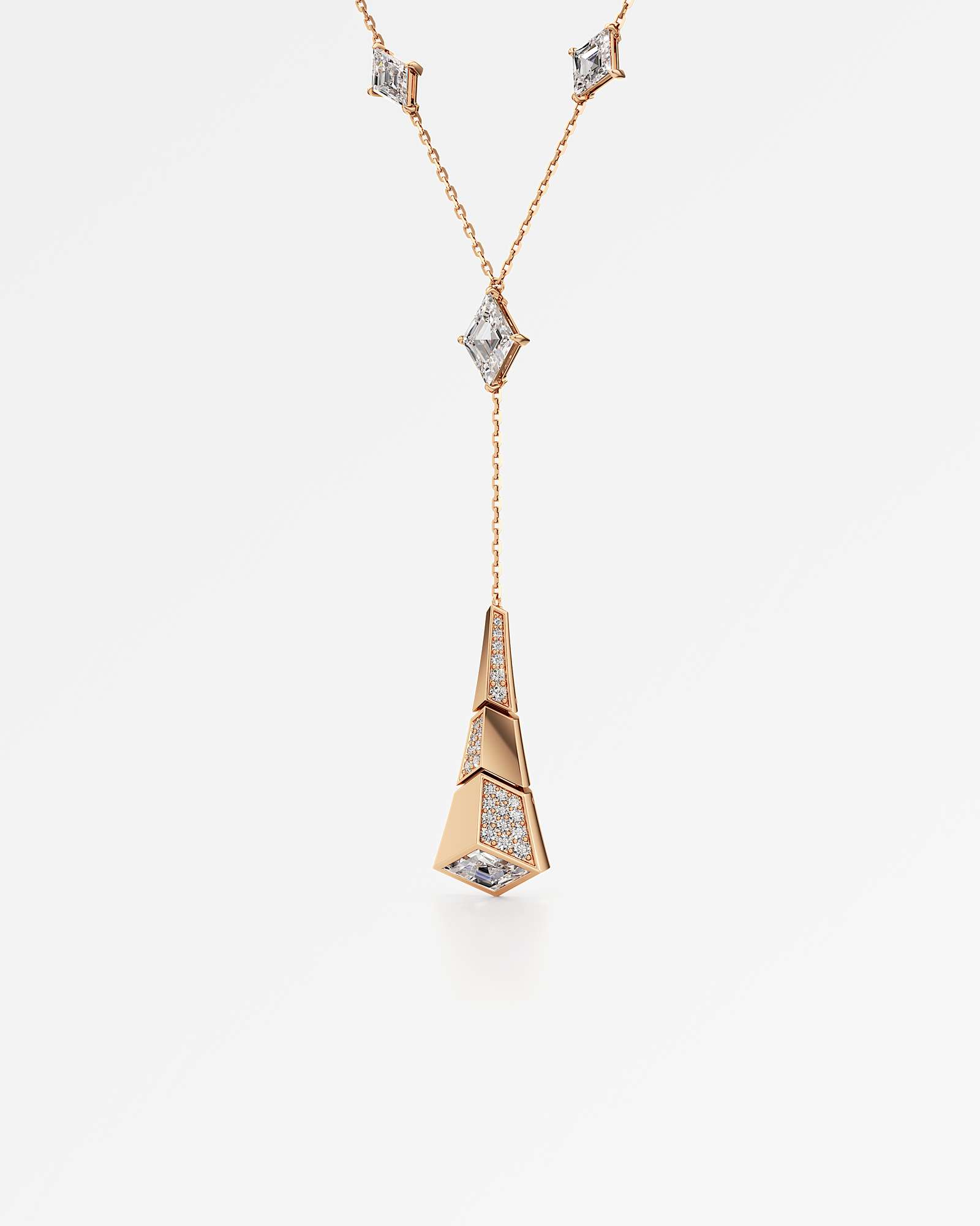 AM To Beyond Pivara Diamond Necklace, in 18K Rose Gold (3.51 ctw)