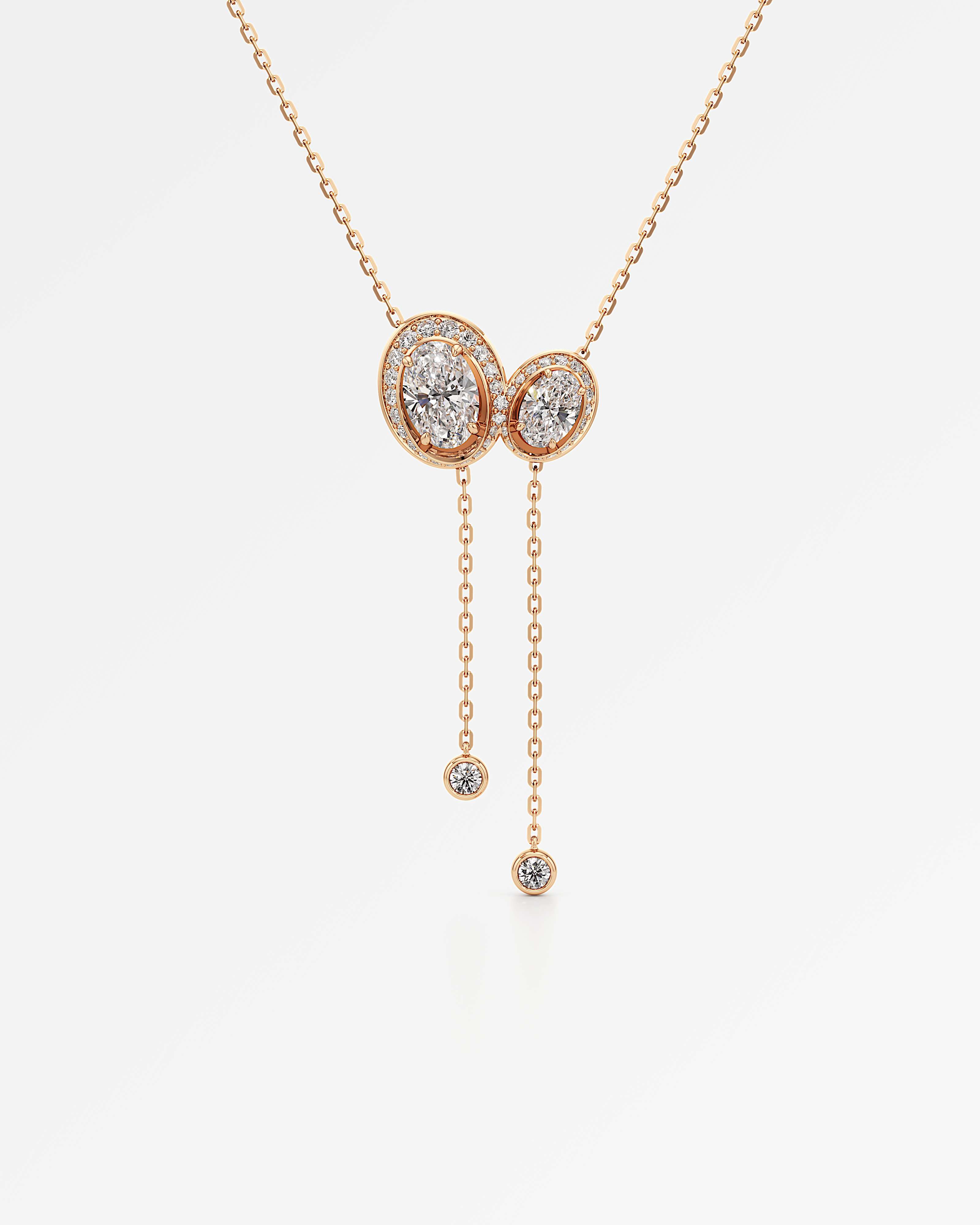 HELD Solune Diamond Necklace, In 14K Rose Gold (2.03 ctw)