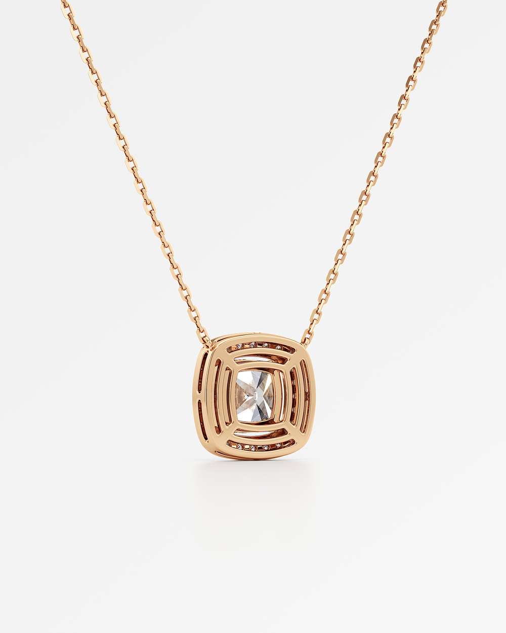 Celeste Diamond Halo Necklace