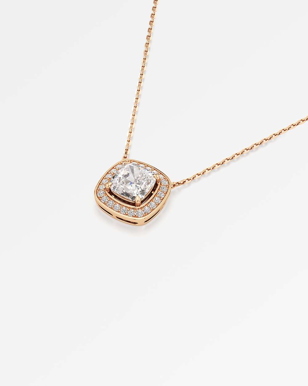Celeste Diamond Halo Necklace