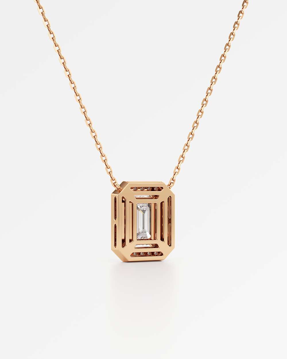 Celeste Diamond Halo Necklace