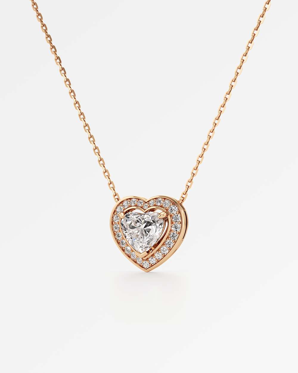 Celeste Diamond Halo Necklace