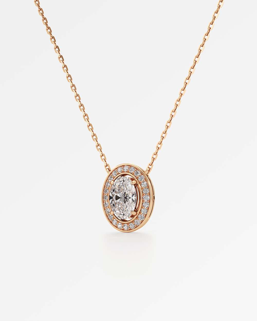 Celeste Diamond Halo Necklace