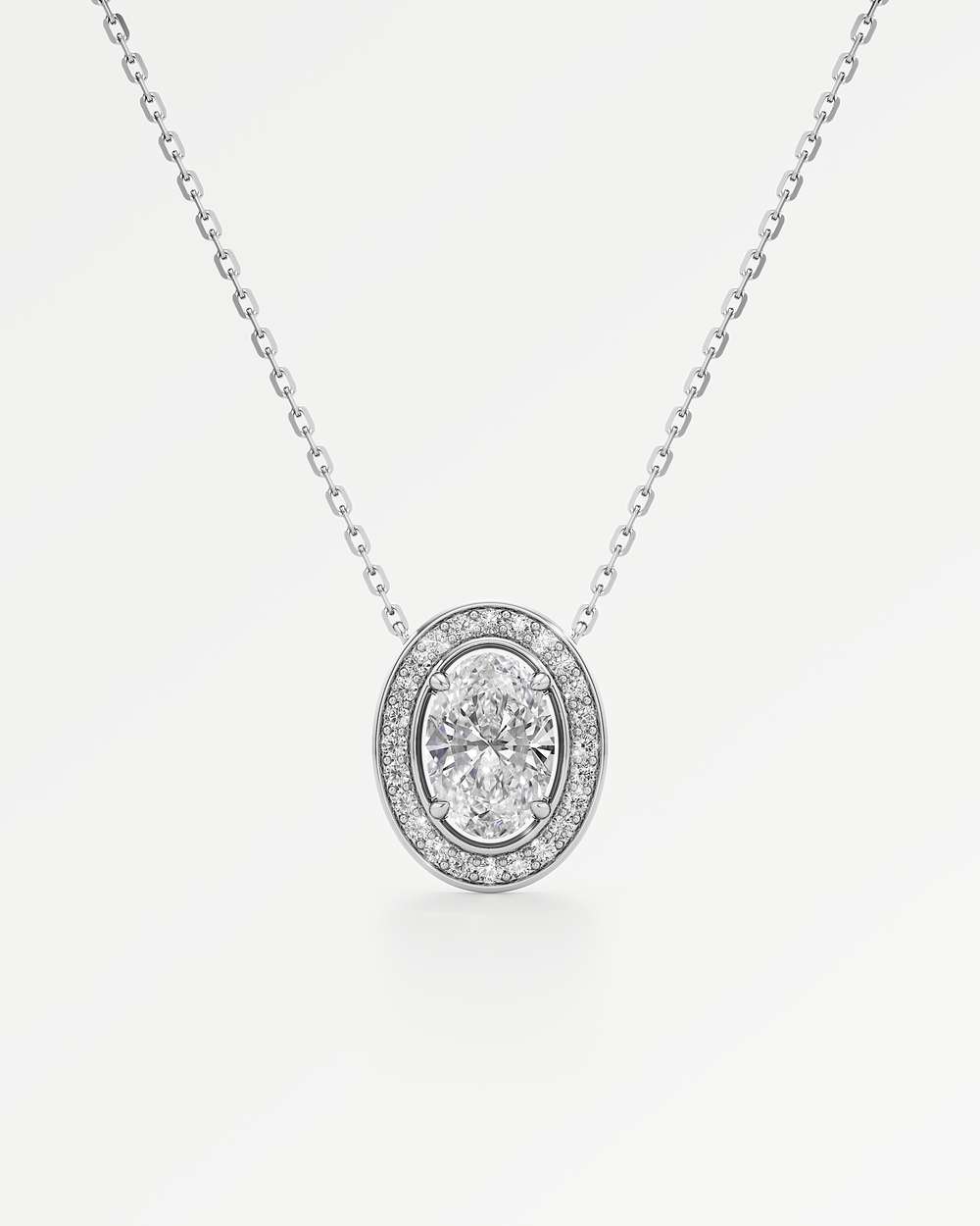 Celeste Diamond Halo Necklace