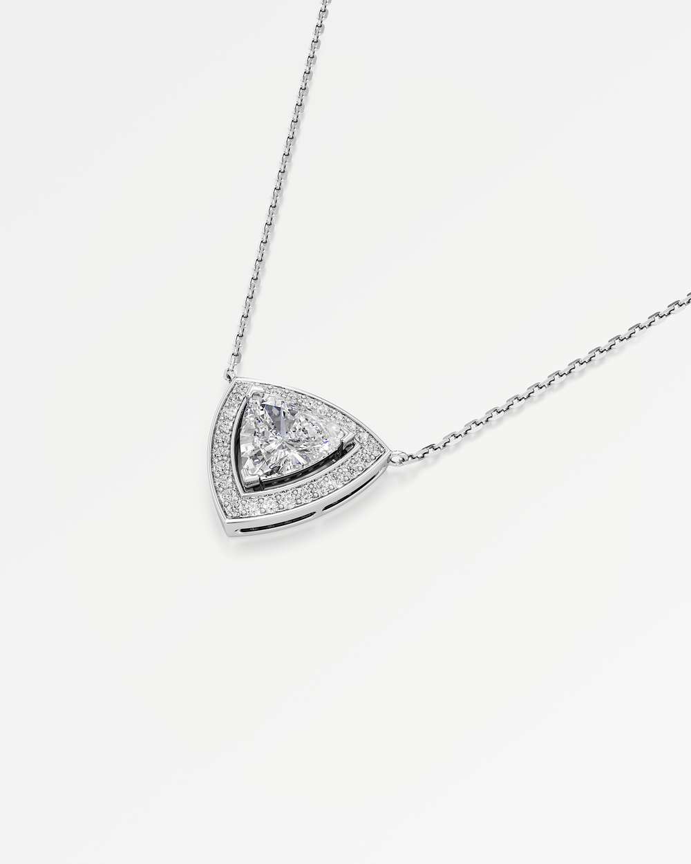 Celeste Diamond Halo Necklace