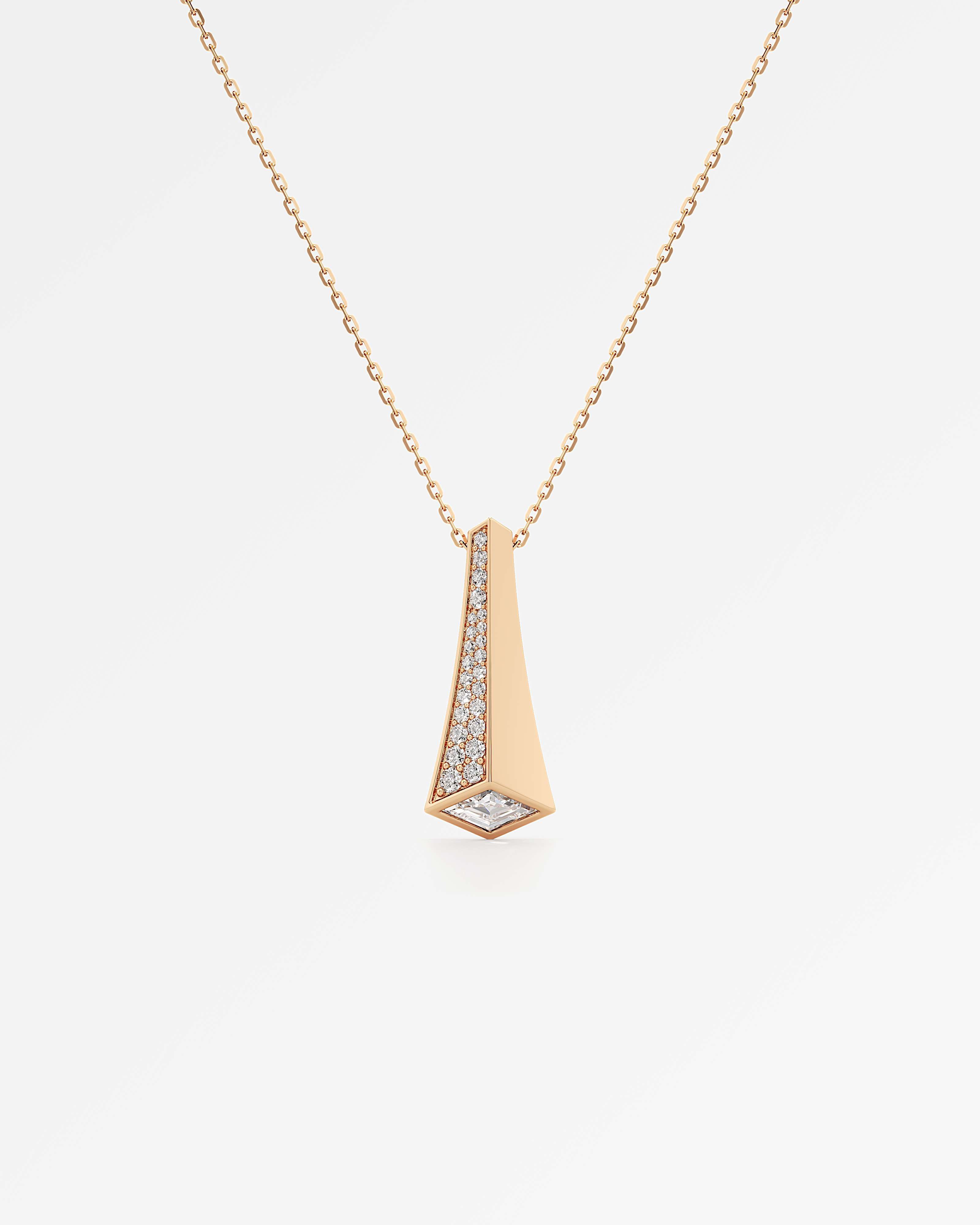 AM To Beyond Archevo Pavé Diamond Pendant, in 14K Rose Gold (1.11 ctw)