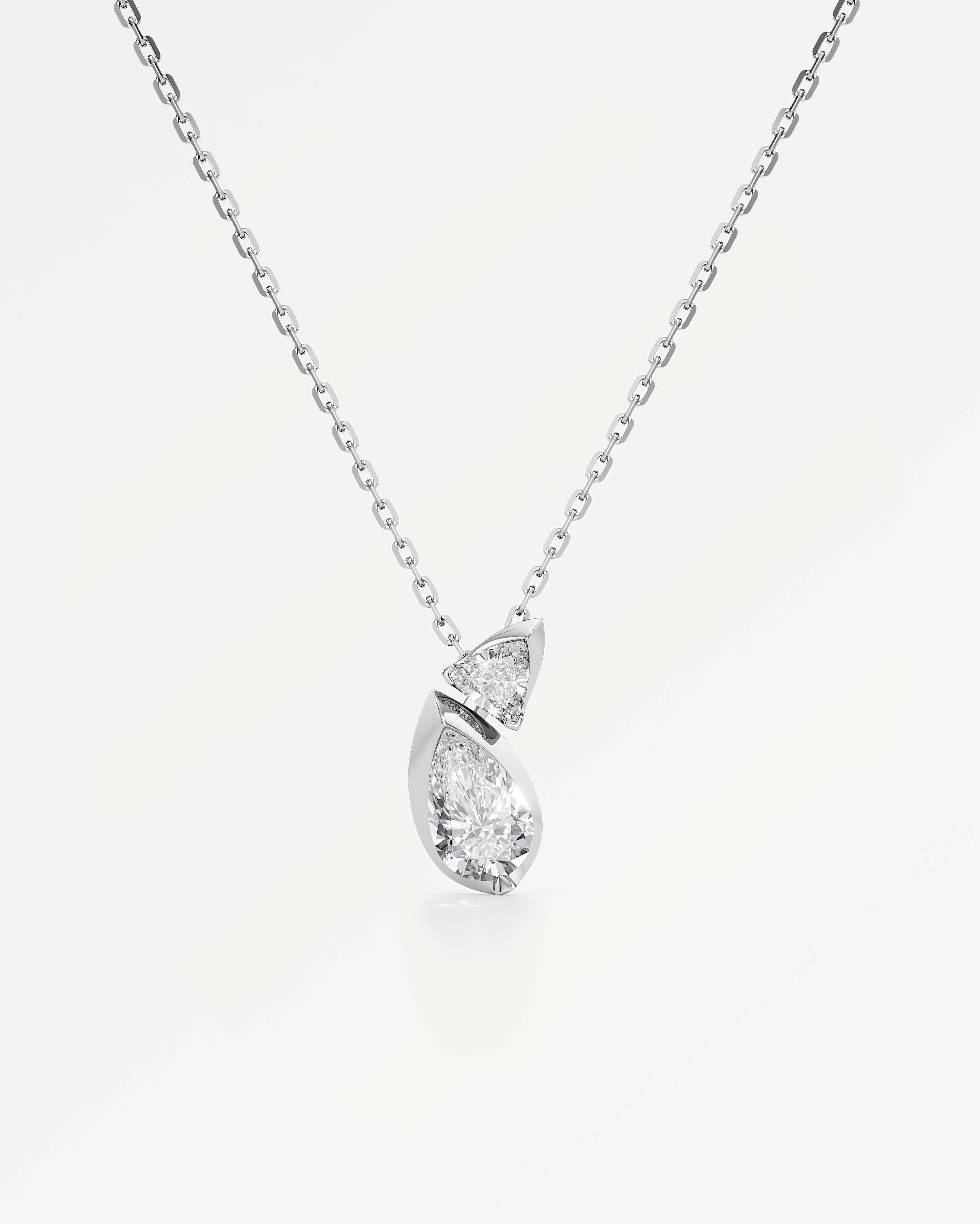 Pinnacle Levenne Diamond Pendant, In 14K White Gold (0.95 ctw)