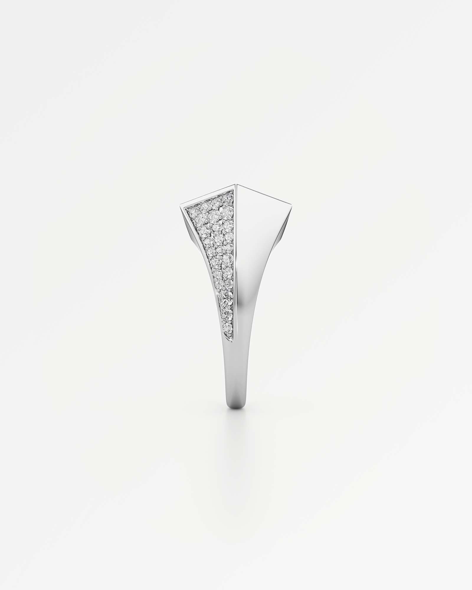 AM To Beyond Vértice Pavé Diamond Ring, in 18K White Gold (1.83 ctw)