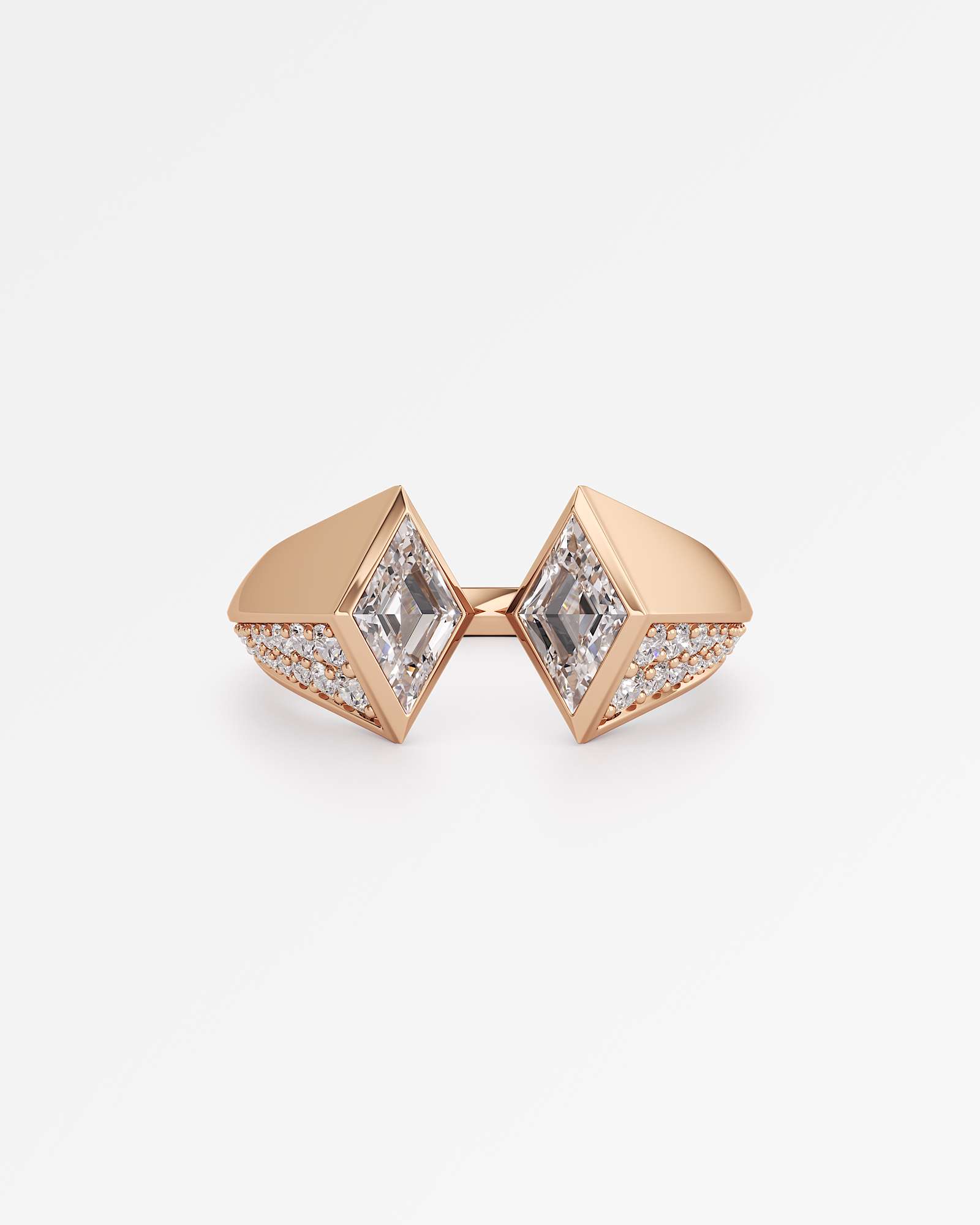 AM To Beyond Overraux Pavé Diamond Ring, in 14K Rose Gold (1.31 ctw)