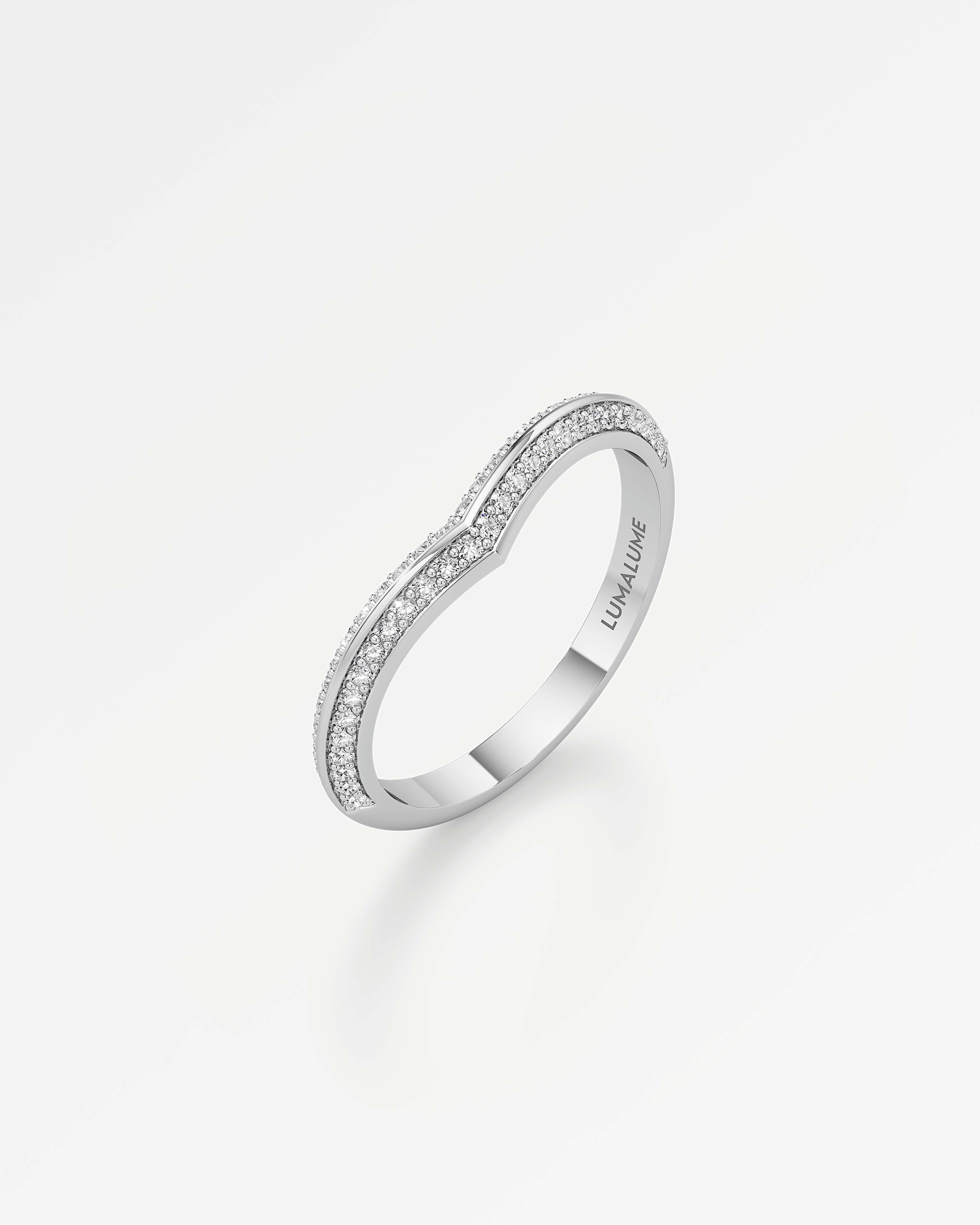 Velara Vita Pavé Diamond Wedding Band, in 14K White Gold (0.28 ctw)