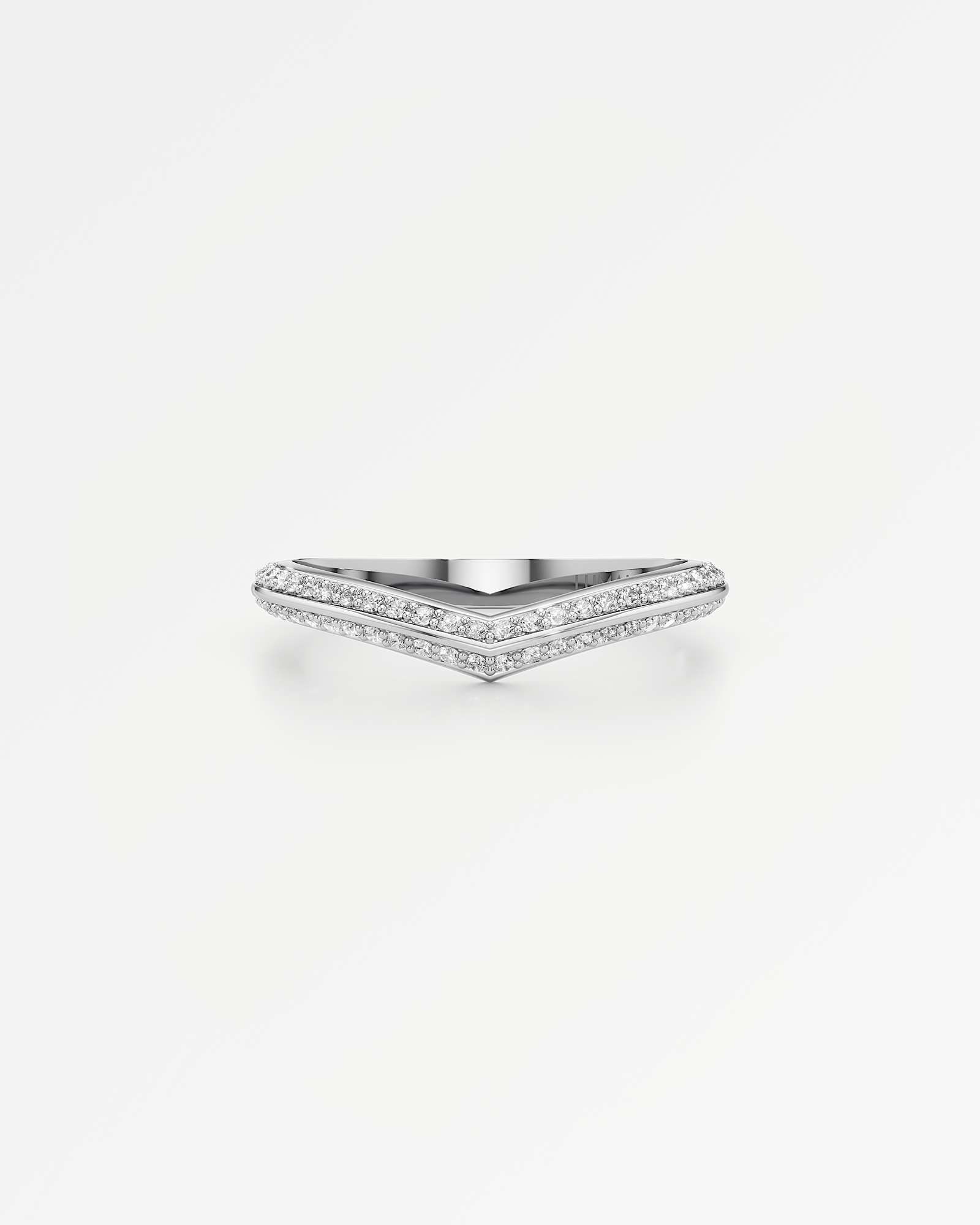 Velara Vita Pavé Diamond Wedding Band, in 14K White Gold (0.28 ctw)