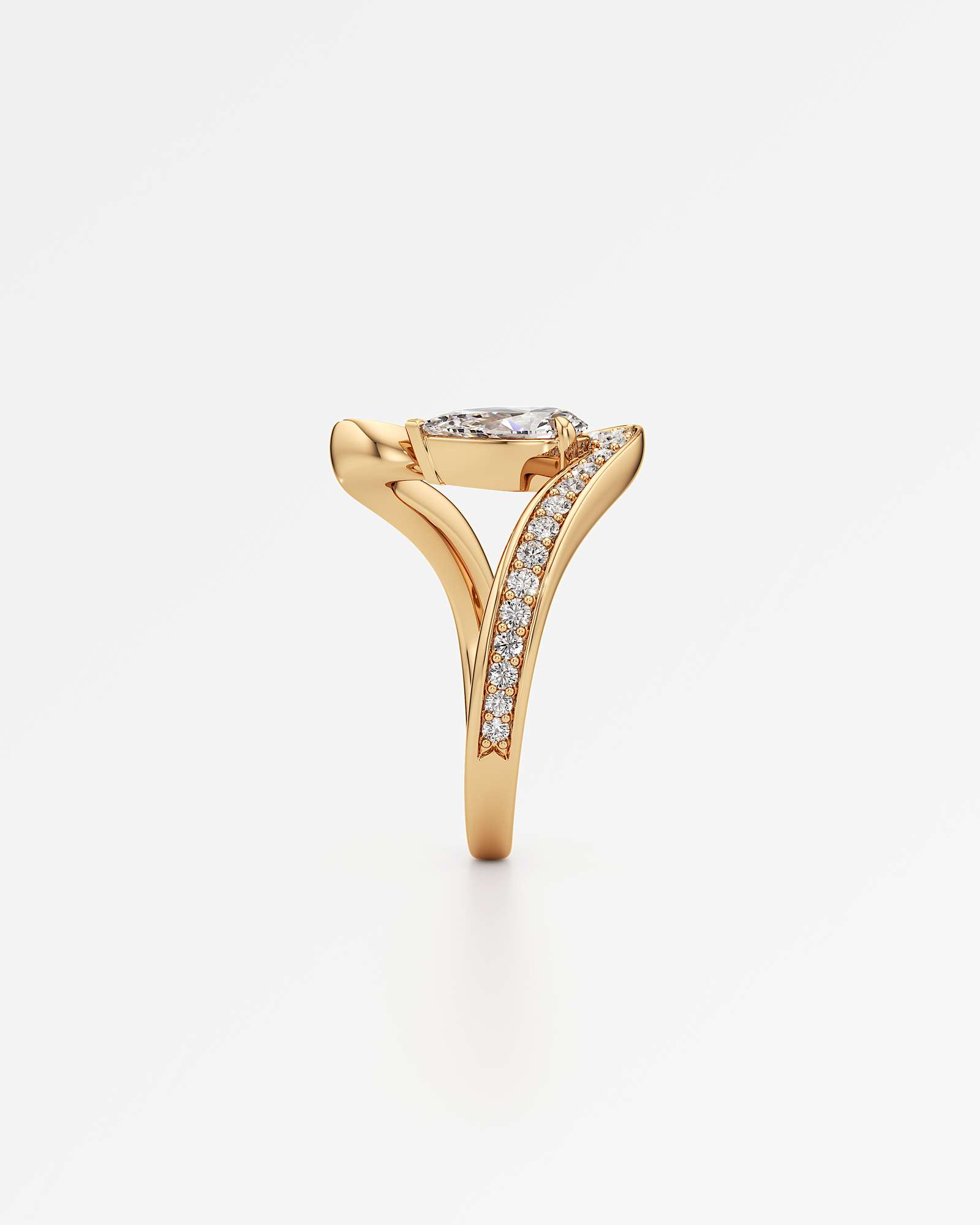 You Willow-Wisp Diamond Ring, in 14K Yellow Gold (1.16 ctw)
