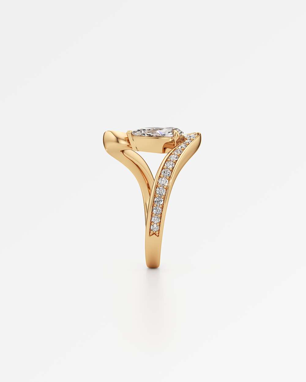Willow-Wisp Diamond Ring