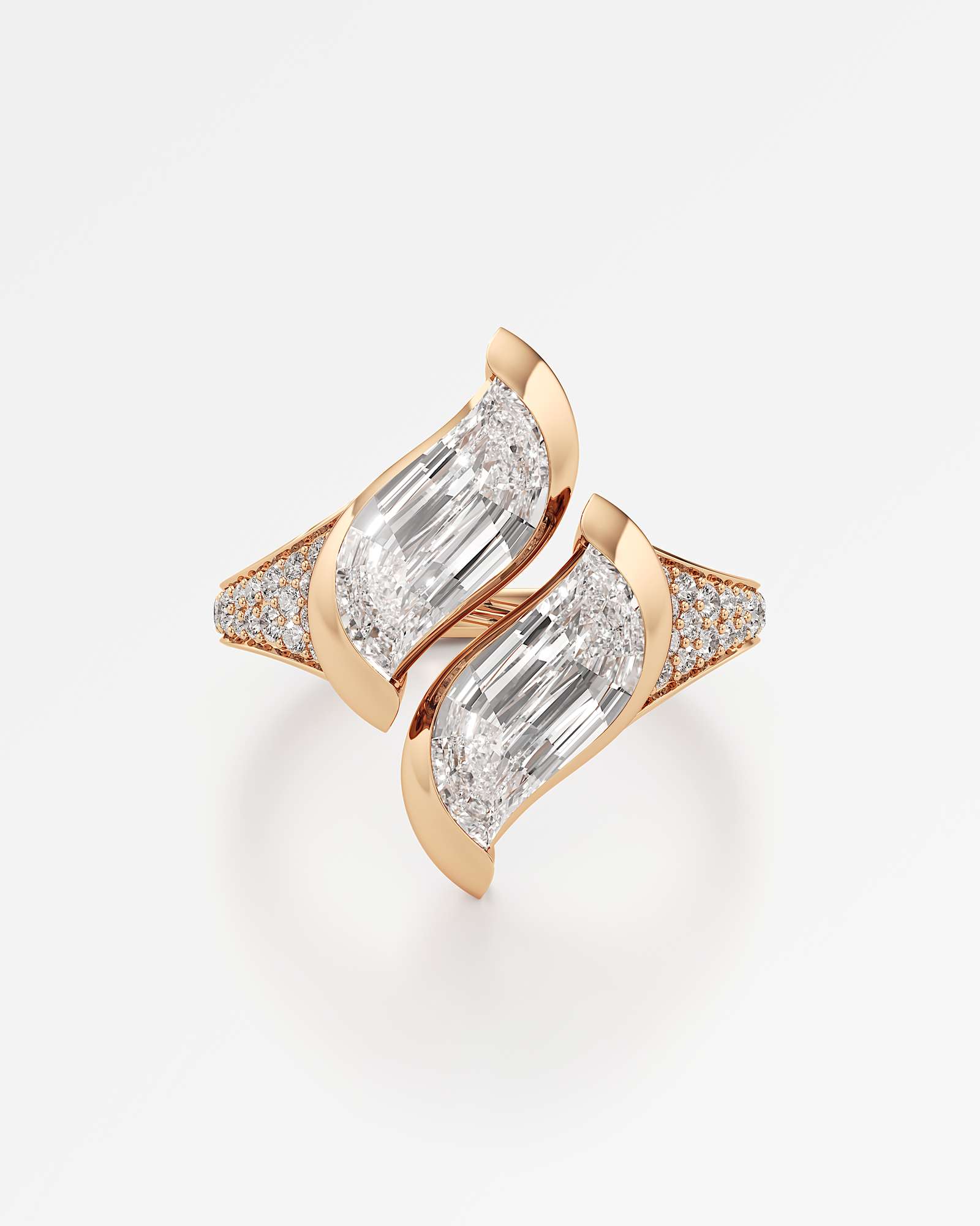Glimmer Aquene Diamond Ring, In 14K Rose Gold (2.34 ctw)