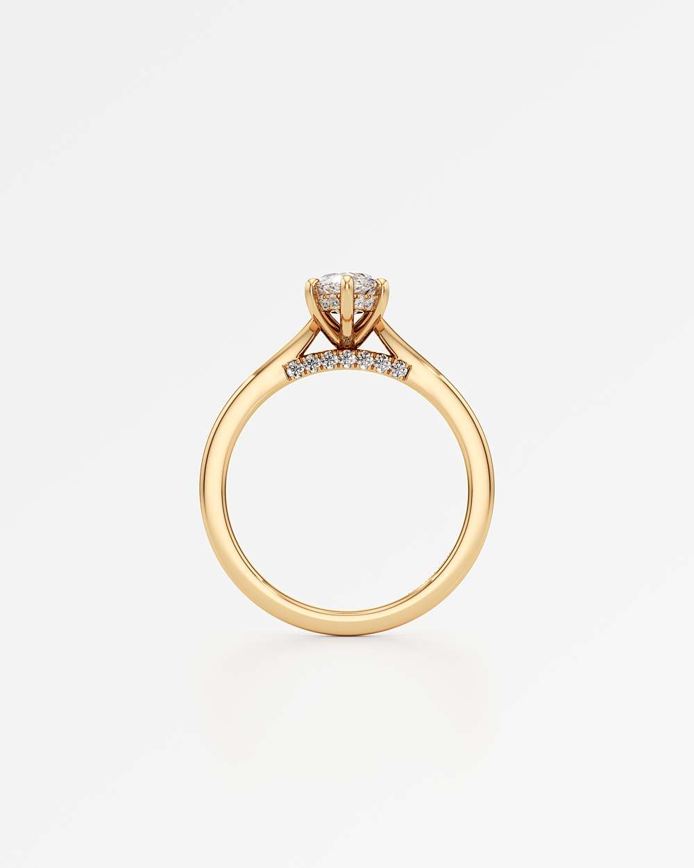 Eleanor Hidden Halo Diamond Engagement Ring