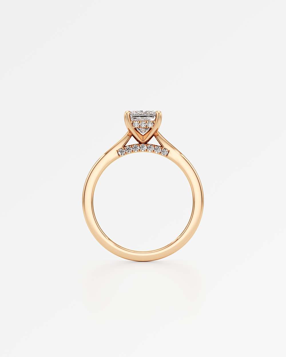 Eleanor Hidden Halo Diamond Engagement Ring
