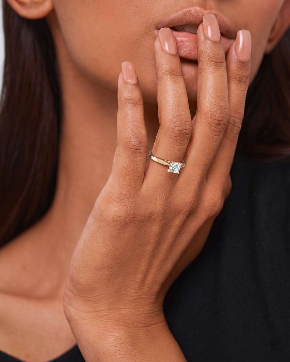 Eleanor Hidden Halo Diamond Engagement Ring