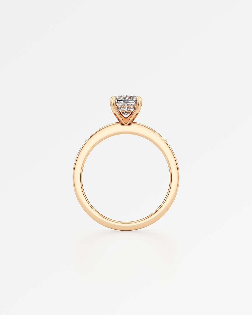 Elin Hidden Halo Diamond Engagement Ring