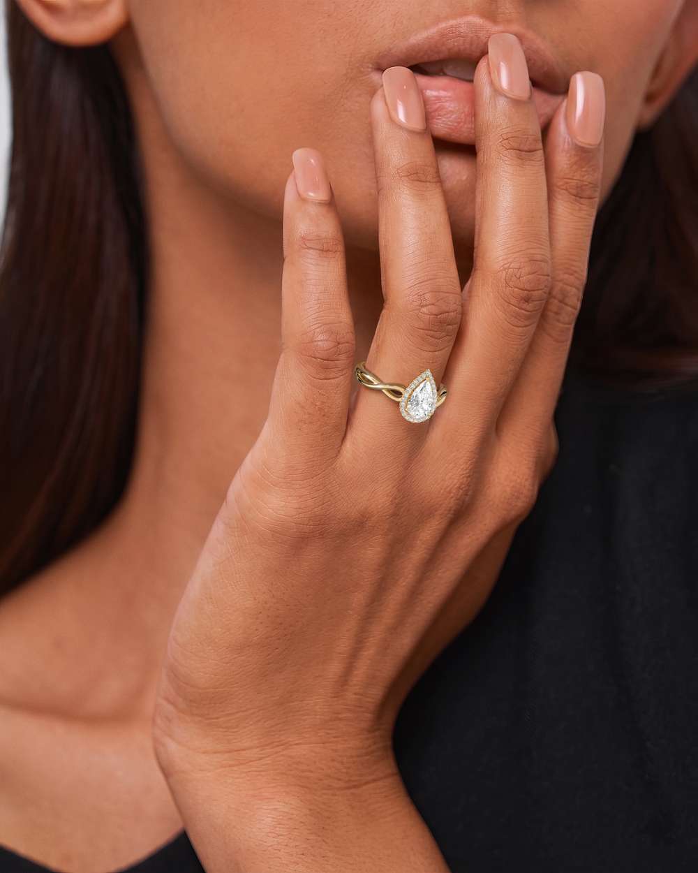 Amelia Halo Diamond Engagement Ring