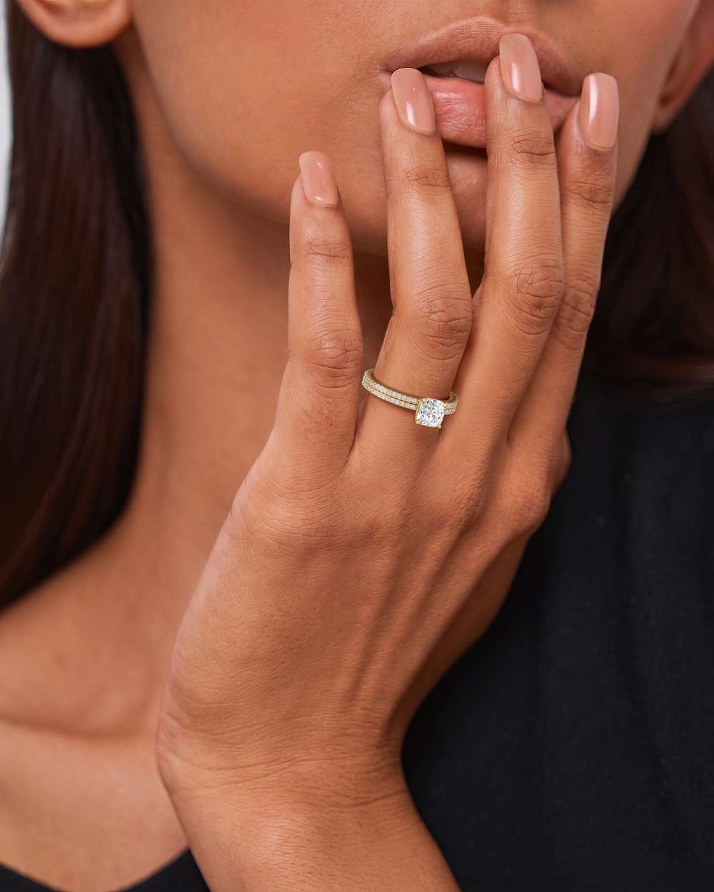 Chiara Hidden Halo Diamond Engagement Ring