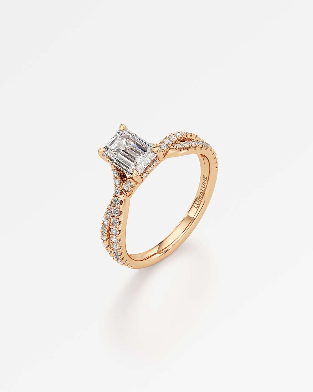 Arabella Hidden Halo Diamond Engagement Ring