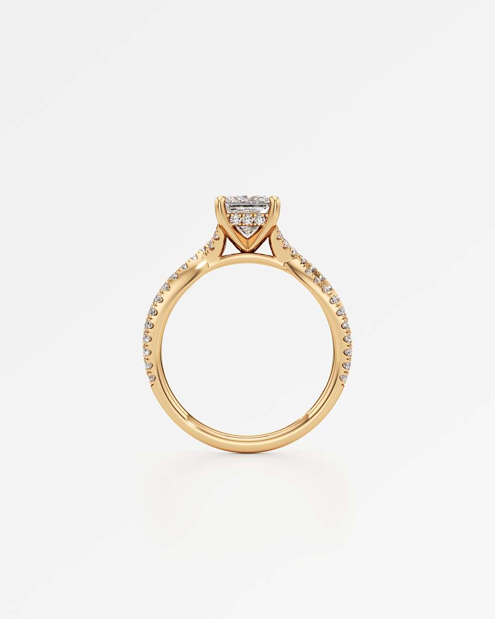 Arabella Hidden Halo Diamond Engagement Ring