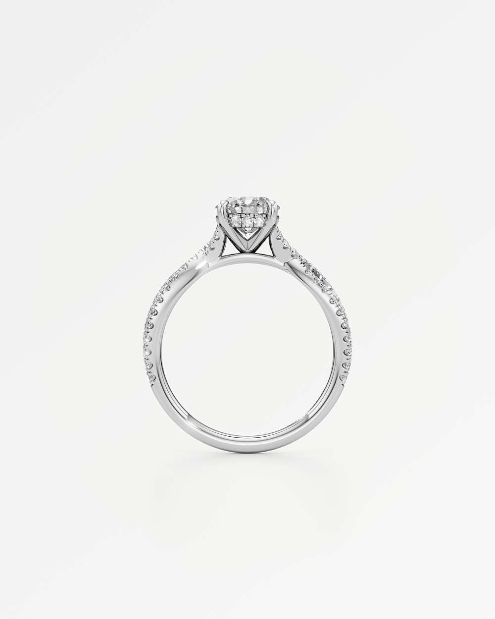 Arabella Hidden Halo Diamond Engagement Ring