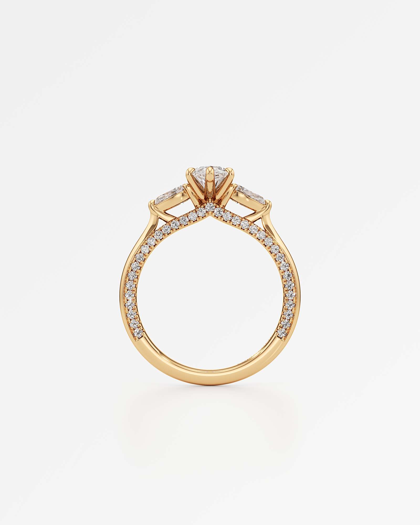 Verve Triana Solitaire Diamond Engagement Ring, With 1.00 ct Marquise Cut in 14K Yellow Gold (1.75 ctw)