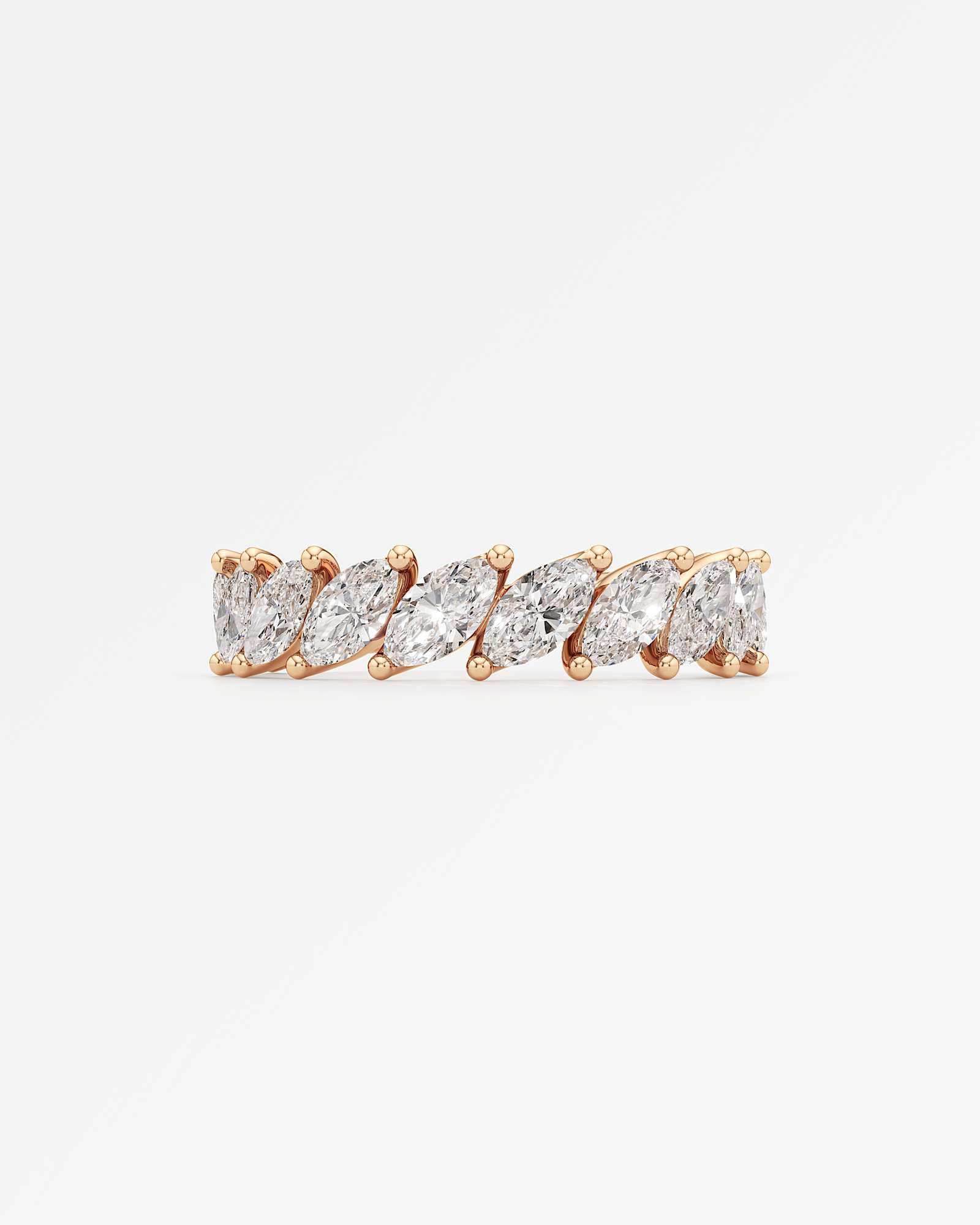 Verve Sola Diamond Wedding Band , In 14K Rose Gold (1.80 ctw)
