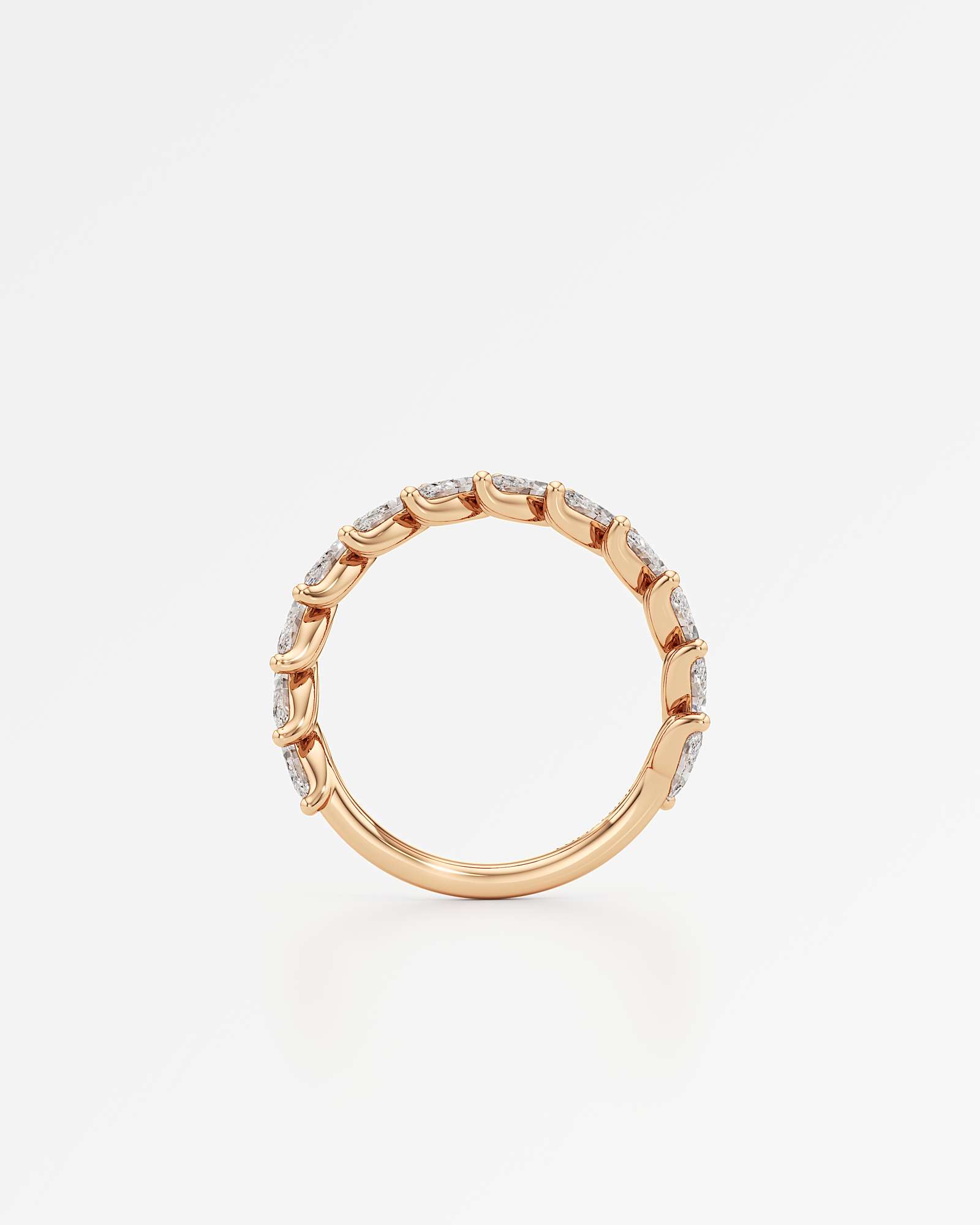 Verve Sola Diamond Wedding Band , In 14K Rose Gold (1.80 ctw)