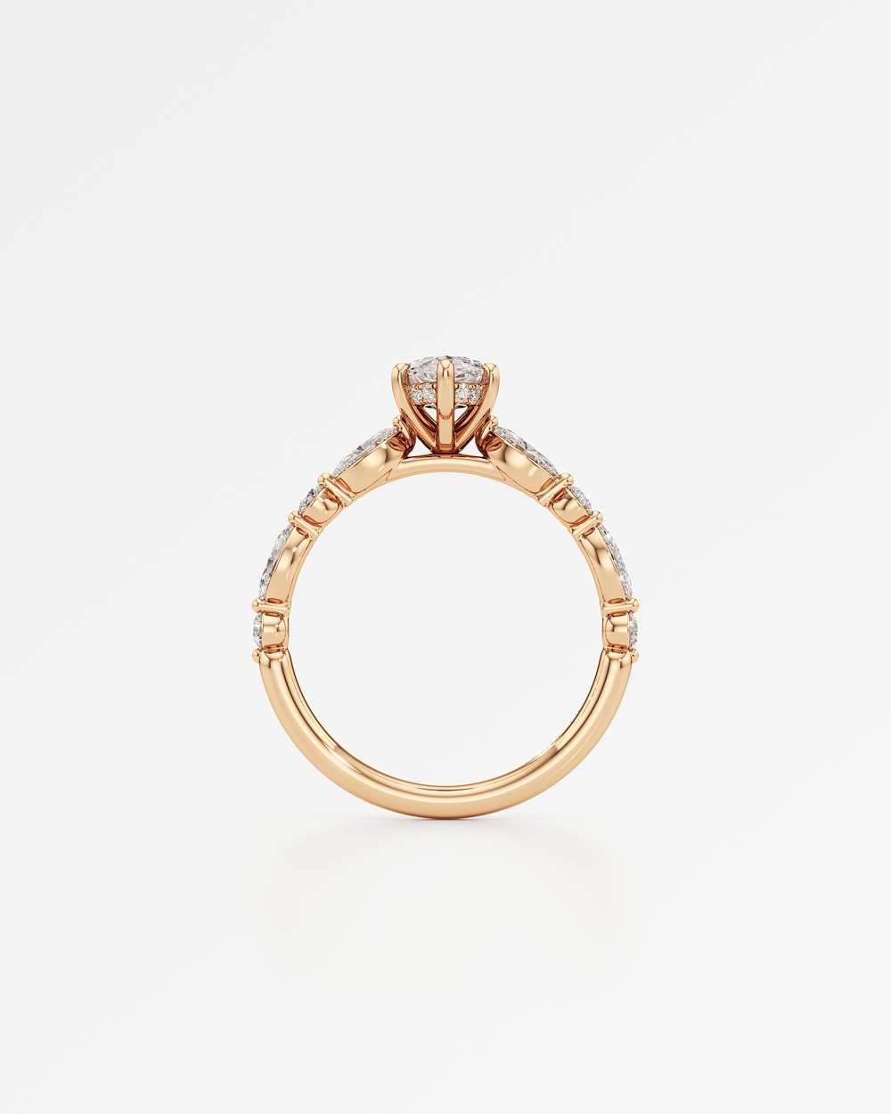 Zolaine Hidden Halo Diamond Engagement Ring
